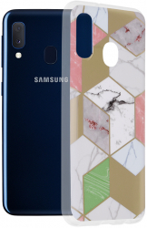 Husa Protectie pentru Samsung Galaxy A20e Grip Pro Marble Series G3330 Termoplastic Purple Hex 