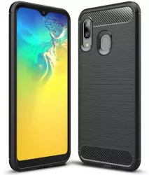 Carcasa de protectie compatibila cu Samsung Galaxy A20e PU Negru 