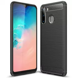 Husa pentru Samsung Galaxy A21 Techsuit Carbon Silicone Black
