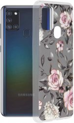 Husa Protectie pentru Samsung Galaxy A21s Grip Pro Marble Series G3178 Termoplastic Bloom of Ruth Gray 