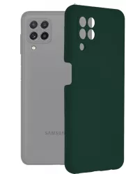 Husa pentru Samsung Galaxy A22 4G Silicon Dark Green 