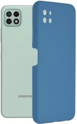 Husa de protectie compatibila cu Samsung Galaxy A22 5G Soft Silicon Albastru 