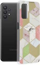 Husa pentru Samsung Galaxy A32 5G Techsuit Marble Series Purple Hex 