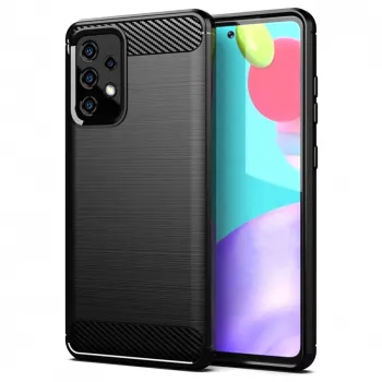 Husa pentru Samsung Galaxy A52 4G/A52 5G/A52s 5G Techsuit Carbon Silicone Black 