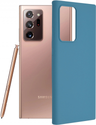Husa pentru Samsung Galaxy Note 20 Ultra/Note 20 Ultra 5G Silicon Denim Blue 