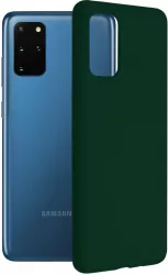 Husa pentru Samsung Galaxy S20 Plus 4G/S20 Plus 5G Silicon Dark Green 
