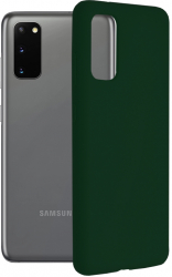 Husa de protectie compatibila cu Samsung Galaxy S20/S20 5G Soft Silicon Verde 