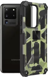Husa Protectie pentru Samsung Galaxy S20 Ultra/S20 Ultra 5G Heavy Duty Blazor Series O4938 Termoplastic Camo Lime 
