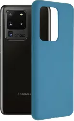 Husa pentru Samsung Galaxy S20 Ultra 4G/S20 Ultra 5G Techsuit Soft Edge Silicone Denim Blue
