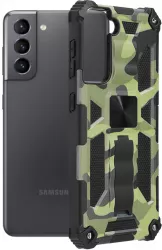 Husa Protectie pentru Samsung Galaxy S21 5G Precision Cut Blazor Series O4936 Termoplastic Camo Lime