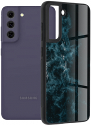 Husa pentru Samsung Galaxy S21 FE 5G Techsuit Glaze Series Blue Nebula