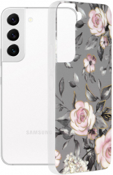 Husa de protectie compatibila cu Samsung Galaxy S22 5G PU Gri 