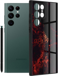 Husa pentru Samsung Galaxy S22 Ultra 5G Techsuit Glaze Series Red Nebula 