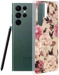 Husa pentru Samsung Galaxy S22 Ultra 5G Techsuit Marble Series Mary Berry Nude 