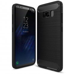 Husa Protectie pentru Samsung Galaxy S8 Heavy Duty Carbon Silicone O3934 Termoplastic Negru 