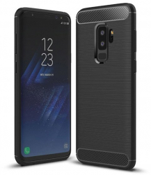 Husa Protectie pentru Samsung Galaxy S9 Plus Precision Fit Carbon Silicone O3931 Termoplastic Negru 
