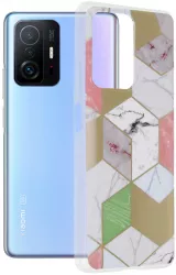 Husa Cu Grad Ridicat de Protectie pentru Xiaomi 11T/11T Pro Advanced Style B3280 Thermoresistant plastic Berry Purple Hex 