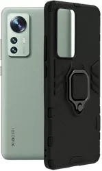 Husa Protectie pentru Xiaomi 12/12X Grip Pro Silicon Flexe Shield G3436 Metal Negru 