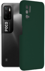 Husa Protectie pentru Xiaomi Rosumi Note 10 5G/Poco M3 Pro 5G Precision Fit Soft Edge Silicon Flexe O5456 Silicon Flex Dark Green 
