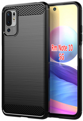 Husa Protectie pentru Xiaomi Redmi Note 10 5G/Poco M3 Pro 5G Precision Fit Carbon Silicone O4084 Termoplastic Negru 