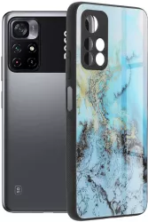 Husa pentru Xiaomi Poco M4 Pro 5G Techsuit Glaze Series Blue Ocean 