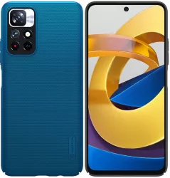 Husa pentru Xiaomi Poco M4 Pro 5G Nillkin Super Frosted Shield Blue 