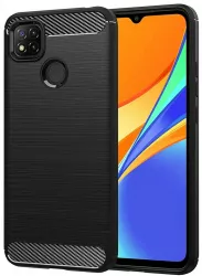 Husa pentru Xiaomi Redmi 9C/Redmi 9C NFC Techsuit Carbon Silicone Black 