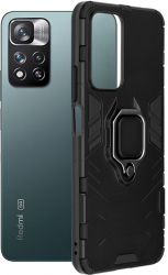 Husa pentru Xiaomi Redmi Note 11 Pro+ 5G Silicone Shield Metal Black 