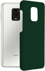 Husa pentru Xiaomi Redmi Note 9S/Note 9 Pro/Note 9 Pro Max Techsuit Soft Edge Silicone Dark Green 