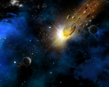 Fototapet Univers10 Meteoriti calatorind prin spatiu 200 x 150 