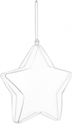 Decoratiune tip stea acrilica 10 cm transparent 