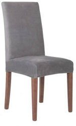 Husa scaun dining/bucatarie din spandex culoare gri inchis 