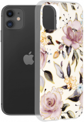 Husa Protectie pentru iPhone 11 Lightweight Marble Series G3105 Termoplastic Chloe Alba 