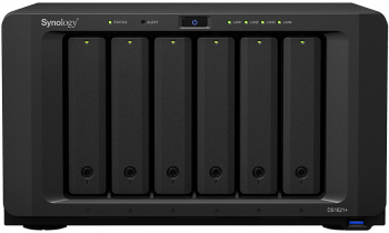 NAS Synology DS1621+ CPU AMD V1500B 4-core, 4GB DDR4, 6-Bay SATA, 2 x M.2 NVMe, 3 x USB 3.2, 4 x 1GbE RJ-45, 2 x eSATA 