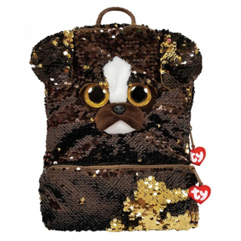 Rucsac pentru copii cu paiete reversibile TY catelusul Brutus 2 compartimente 