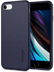 Husa de protectie compatibila cu iPhone SE 2 SE 2020/7/8/3 SE 2022 PU Bleumarin 