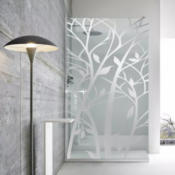 Paravan dus walk-in Aqua Roy INOX model Wood incolor 90x195 cm sticla 8 mm clara securizata anticalcar 