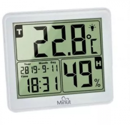 Termohigrometru digital Minut 5 functii termometru higrometru ora/data alarma backlight