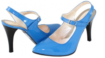 Pantofi cu toc dama piele naturala - Nike Invest albastru - Marimea 40 