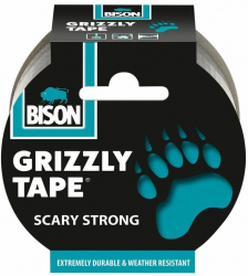 Banda adeziva texturata reparatii argintie BISON GRIZZLY 48mmx10m 