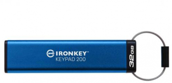 Stick Memorie Kingston IronKey Keypad 200 32GB, USB 3.0, Blue 