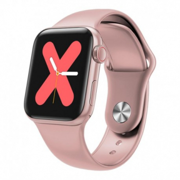 Ceas Smartwatch Techstar® W58Pro Roz 1.3 inch IPS Monitorizare Temperatura Sedentarism Bluetooth IP65 