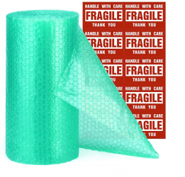 Folie cu Bule pentru ambalare Obiecte fragile Verde Deschis 0 5 m X10 ml