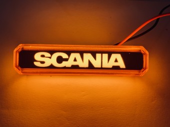Lampa gabarit cu LOGO NEON Galben FR0260 Scania 