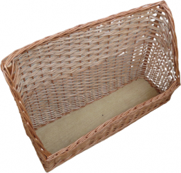 Cos pentru paine si baghete frantuzesti Handmade rachita natur impletita dreptunghiular baza PFL maro/bej L5xl16xH36xh10 
