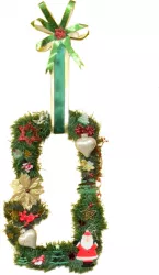 Decoratiune de Craciun Ornament de perete lucrat manual 23x60 cm 