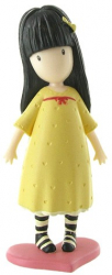 Figurina Gorjuss cu rochita galbena Gorjuss 10 cm 