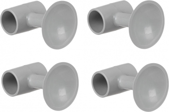 Set 4 ventuze multifunctionale din silicon 4 x 5.5 cm Gri JMB-BBL6485 