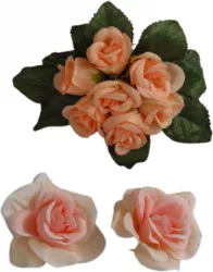 Set cercei si clama par Handmade Trandafiri Roz 