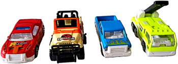 Set de 4 Masinute de Metal Die Cast pentru Copii 